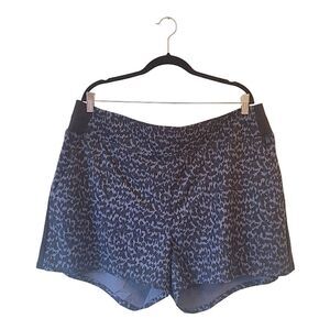 Athleta Blue Patterned Athletic Shorts